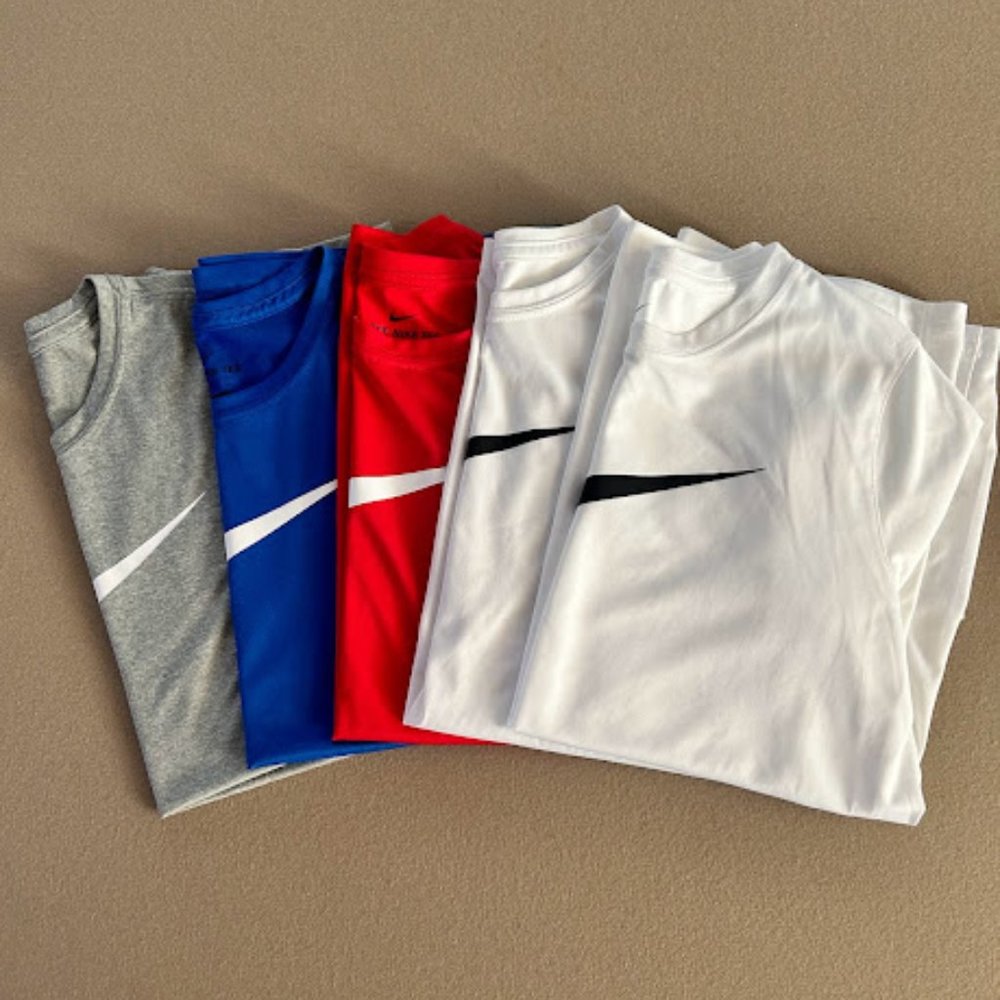 Nike Dri-FIT Big Kids' Swoosh Training T-Shirt Size XL (Qty 5)